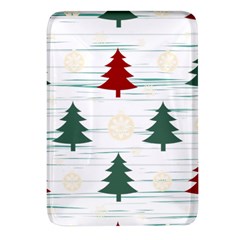 Christmas Tree Snowflake Pattern Rectangular Glass Fridge Magnet (4 Pack) by Sarkoni