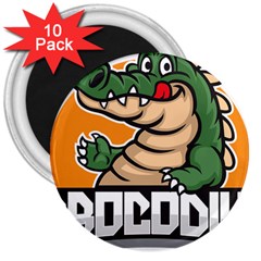 Funny Crocodile 3  Magnets (10 Pack)  by Sarkoni