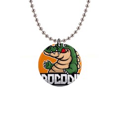 Funny Crocodile 1  Button Necklace by Sarkoni