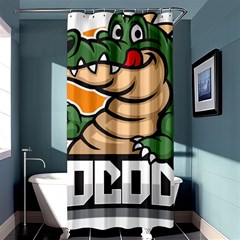 Funny Crocodile Shower Curtain 36  X 72  (stall)  by Sarkoni