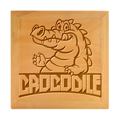 Funny Crocodile Wood Photo Frame Cube by Sarkoni