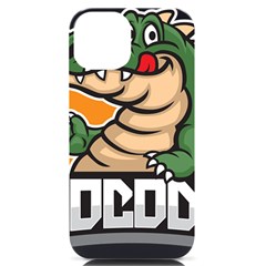 Funny Crocodile Iphone 14 Black Uv Print Case by Sarkoni