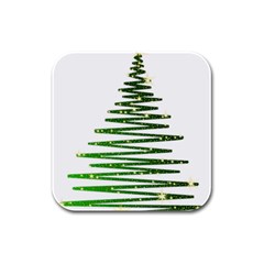 Christmas Tree Holidays Rubber Square Coaster (4 Pack) by Sarkoni