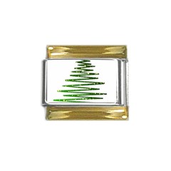 Christmas Tree Holidays Gold Trim Italian Charm (9mm)