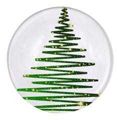 Christmas Tree Holidays Round Glass Fridge Magnet (4 Pack) by Sarkoni