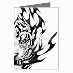 White And Black Tiger Greeting Card by Sarkoni