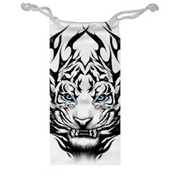 White And Black Tiger Jewelry Bag