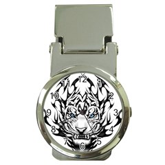 White And Black Tiger Money Clip Watches