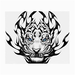 White And Black Tiger Small Glasses Cloth (2 Sides)