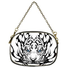 White And Black Tiger Chain Purse (One Side)