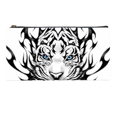 White And Black Tiger Pencil Case by Sarkoni