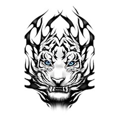 White And Black Tiger Shower Curtain 48  X 72  (small)  by Sarkoni