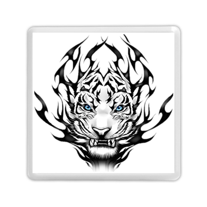 White And Black Tiger Memory Card Reader (Square)