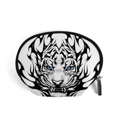 White And Black Tiger Accessory Pouch (small) by Sarkoni