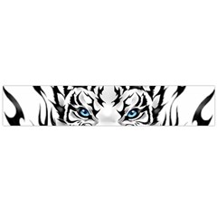 White And Black Tiger Large Premium Plush Fleece Scarf 