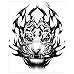 White And Black Tiger Drawstring Bag (small)