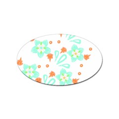 Batik T- Shirt Batik Flowers Pattern 15 Sticker Oval (100 Pack) by EnriqueJohnson