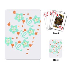 Batik T- Shirt Batik Flowers Pattern 15 Playing Cards Single Design (rectangle) by EnriqueJohnson