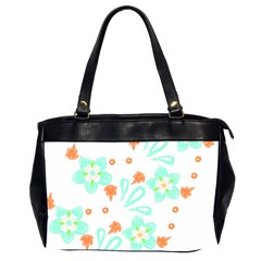 Batik T- Shirt Batik Flowers Pattern 15 Oversize Office Handbag (2 Sides) by EnriqueJohnson