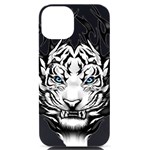 White And Black Tiger iPhone 14 Black UV Print Case Front