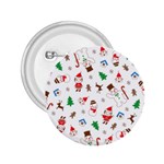 Christmas Santa Claus Pattern 2.25  Buttons Front