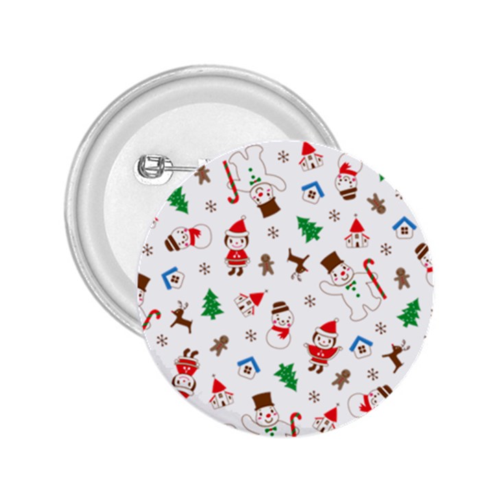 Christmas Santa Claus Pattern 2.25  Buttons