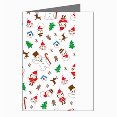 Christmas Santa Claus Pattern Greeting Cards (Pkg of 8)