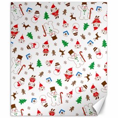 Christmas Santa Claus Pattern Canvas 20  x 24 