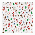 Christmas Santa Claus Pattern Medium Glasses Cloth Front