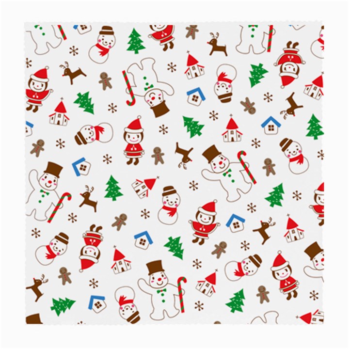 Christmas Santa Claus Pattern Medium Glasses Cloth