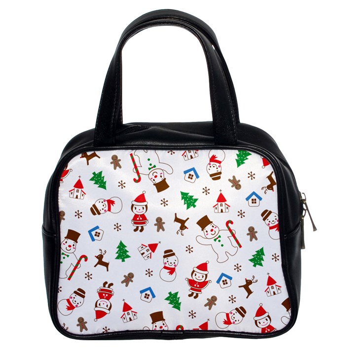 Christmas Santa Claus Pattern Classic Handbag (Two Sides)