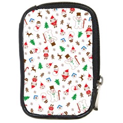 Christmas Santa Claus Pattern Compact Camera Leather Case