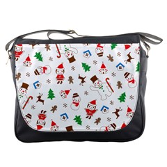 Christmas Santa Claus Pattern Messenger Bag by Sarkoni