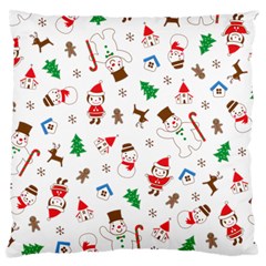 Christmas Santa Claus Pattern Large Cushion Case (Two Sides)