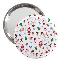 Christmas Santa Claus Pattern 3  Handbag Mirrors