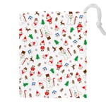 Christmas Santa Claus Pattern Drawstring Pouch (4XL) Front