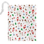 Christmas Santa Claus Pattern Drawstring Pouch (4XL) Back