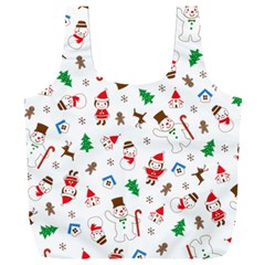 Christmas Santa Claus Pattern Full Print Recycle Bag (xxl) by Sarkoni