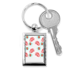 Batik T- Shirt Batik Flowers Pattern 17 Key Chain (rectangle) by EnriqueJohnson