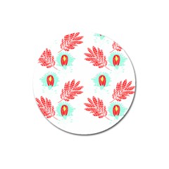 Batik T- Shirt Batik Flowers Pattern 17 Magnet 3  (round) by EnriqueJohnson