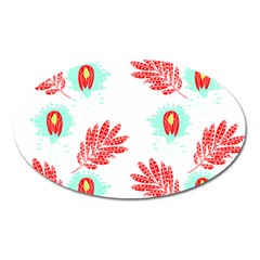 Batik T- Shirt Batik Flowers Pattern 17 Oval Magnet by EnriqueJohnson