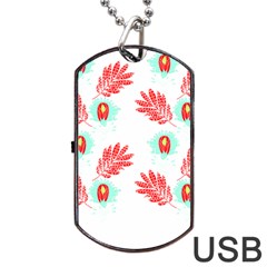 Batik T- Shirt Batik Flowers Pattern 17 Dog Tag Usb Flash (one Side) by EnriqueJohnson