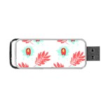 Batik T- Shirt Batik Flowers Pattern 17 Portable USB Flash (One Side) Front