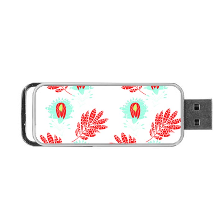 Batik T- Shirt Batik Flowers Pattern 17 Portable USB Flash (One Side)