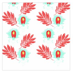 Batik T- Shirt Batik Flowers Pattern 17 Square Satin Scarf (36  X 36 )