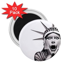 Funny Statue Of Liberty Parody 2 25  Magnets (10 Pack)  by Sarkoni