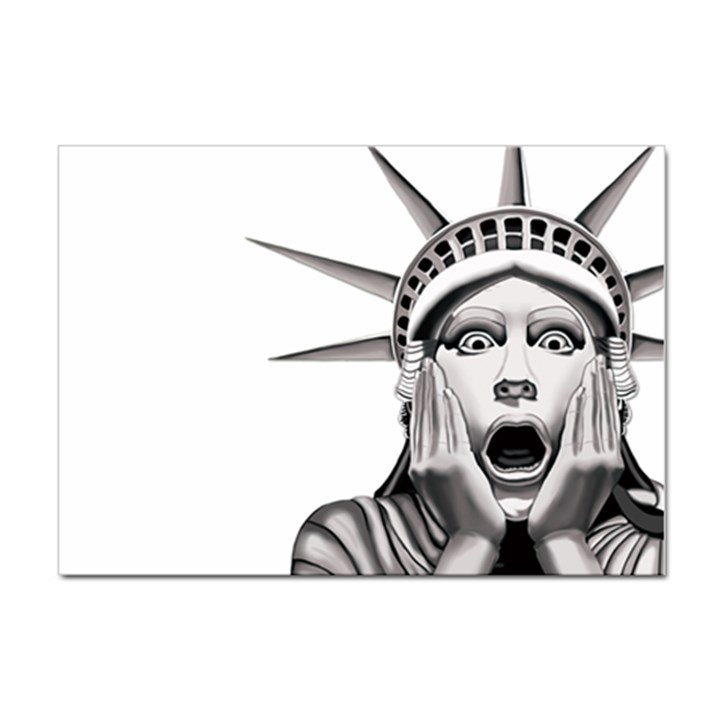 Funny Statue Of Liberty Parody Sticker A4 (100 pack)