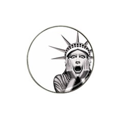 Funny Statue Of Liberty Parody Hat Clip Ball Marker by Sarkoni