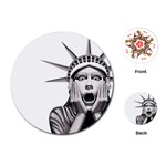 Funny Statue Of Liberty Parody Playing Cards Single Design (Round) Front