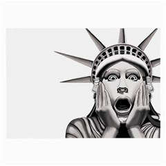 Funny Statue Of Liberty Parody Large Glasses Cloth by Sarkoni